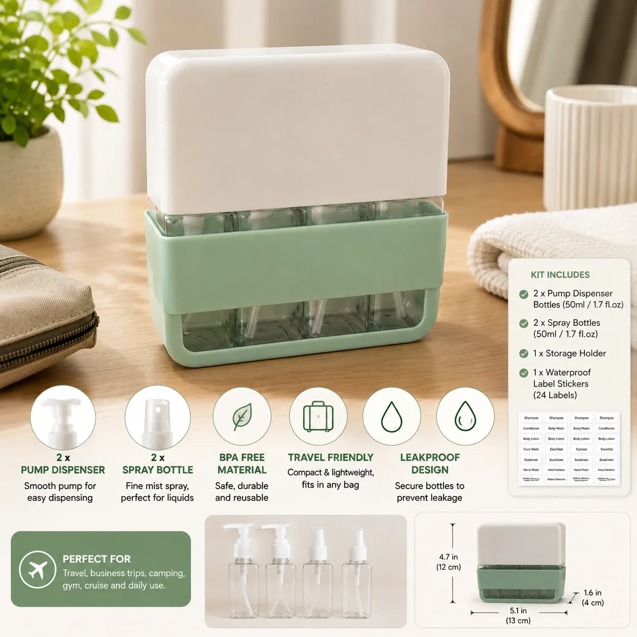 Travel Dispenser Set 5