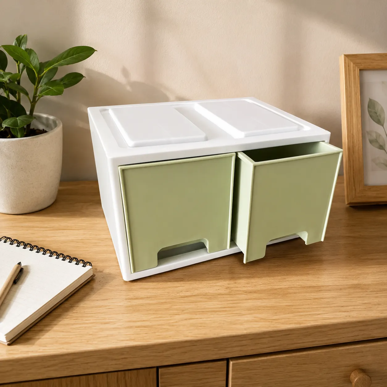 Dual Drawer Storage Box 4