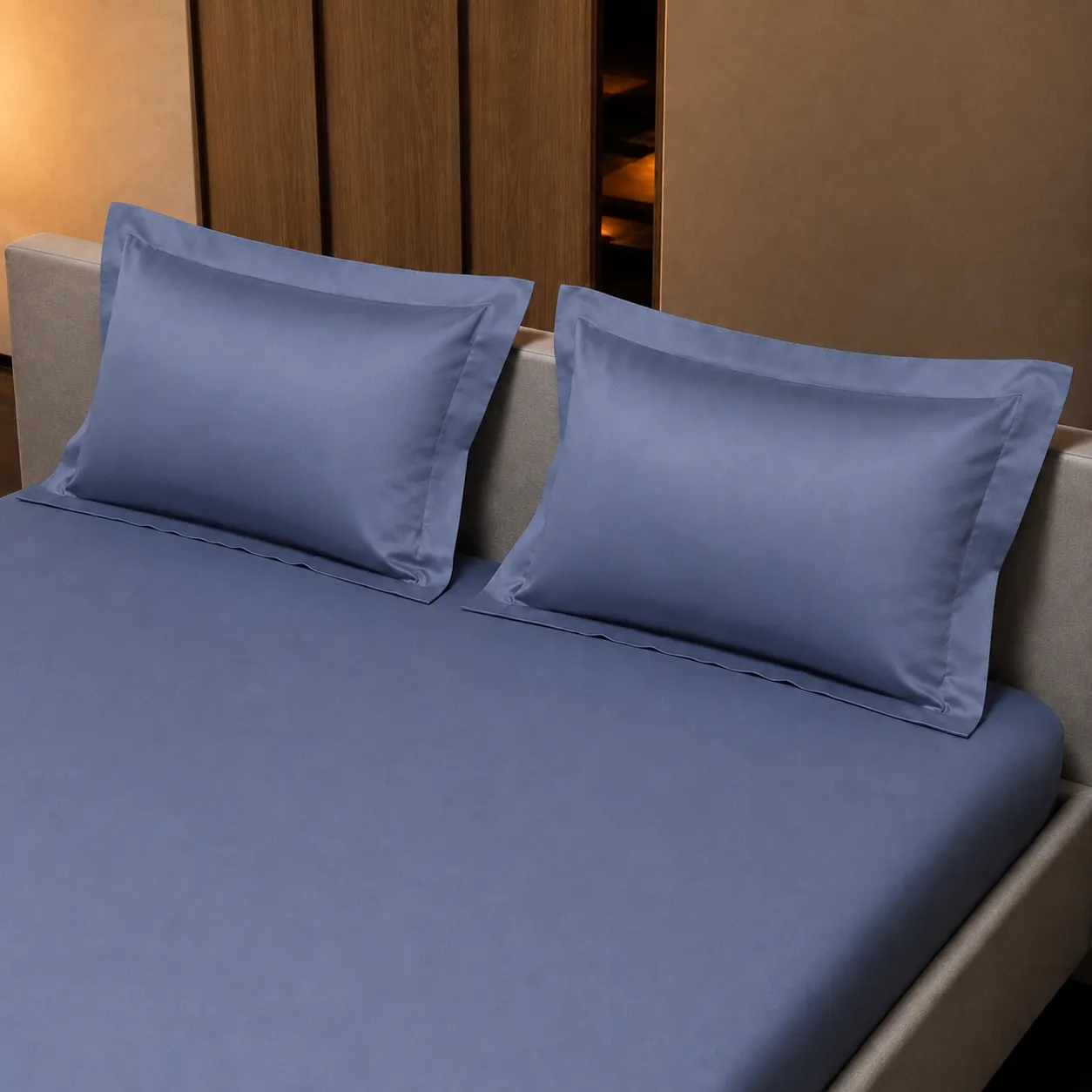 Dark Blue 350Tc Elastic Fitted Bedsheet 3