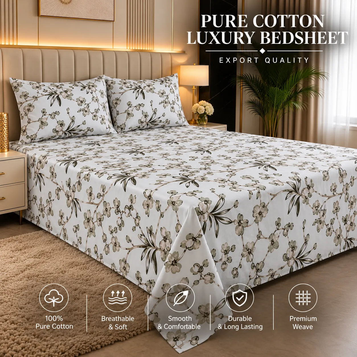 Olive BLossom Bedsheet 2