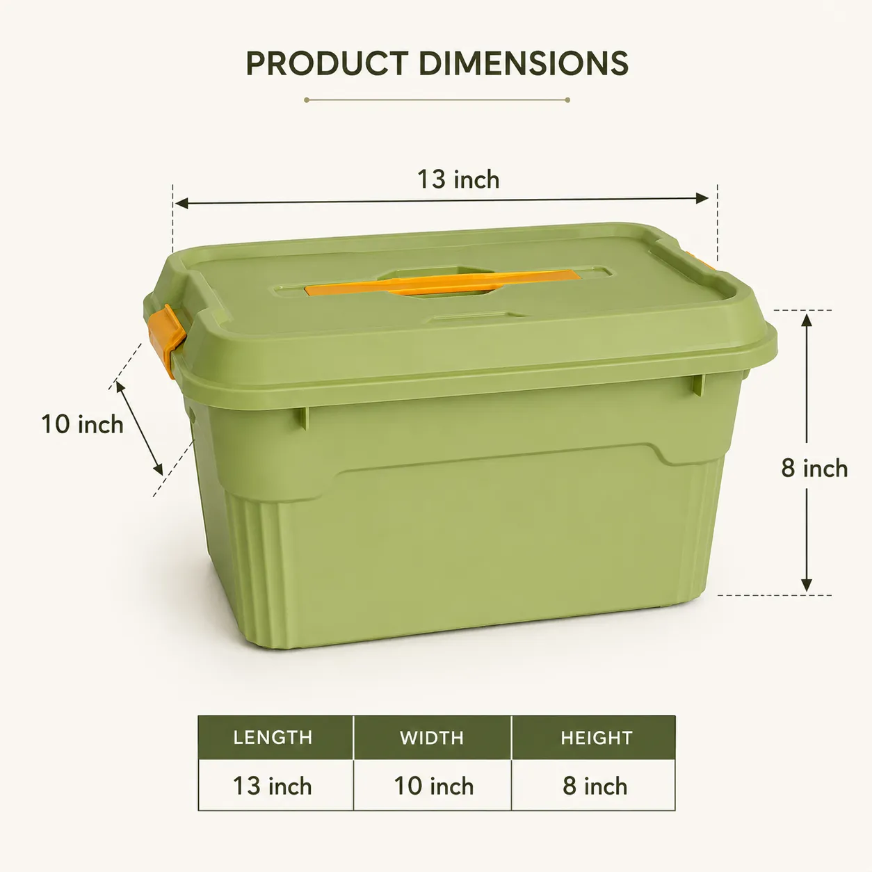 Heavy-Duty Plastic Storage Box with Lid & Side Locks 4