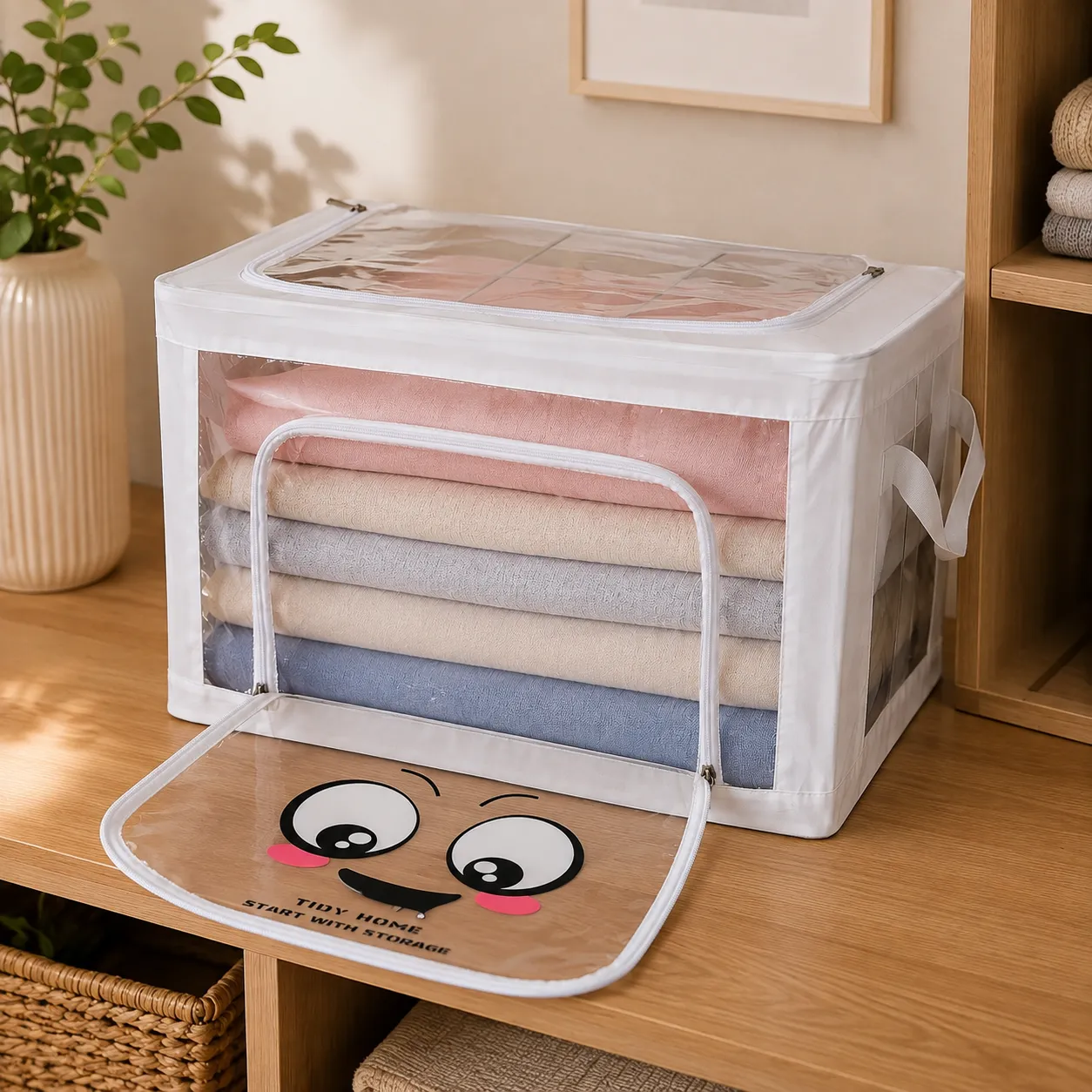 Cloth Storage BOX(with front zip) 2