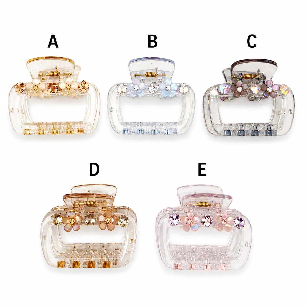 Floral Crystal Stone Claw 2