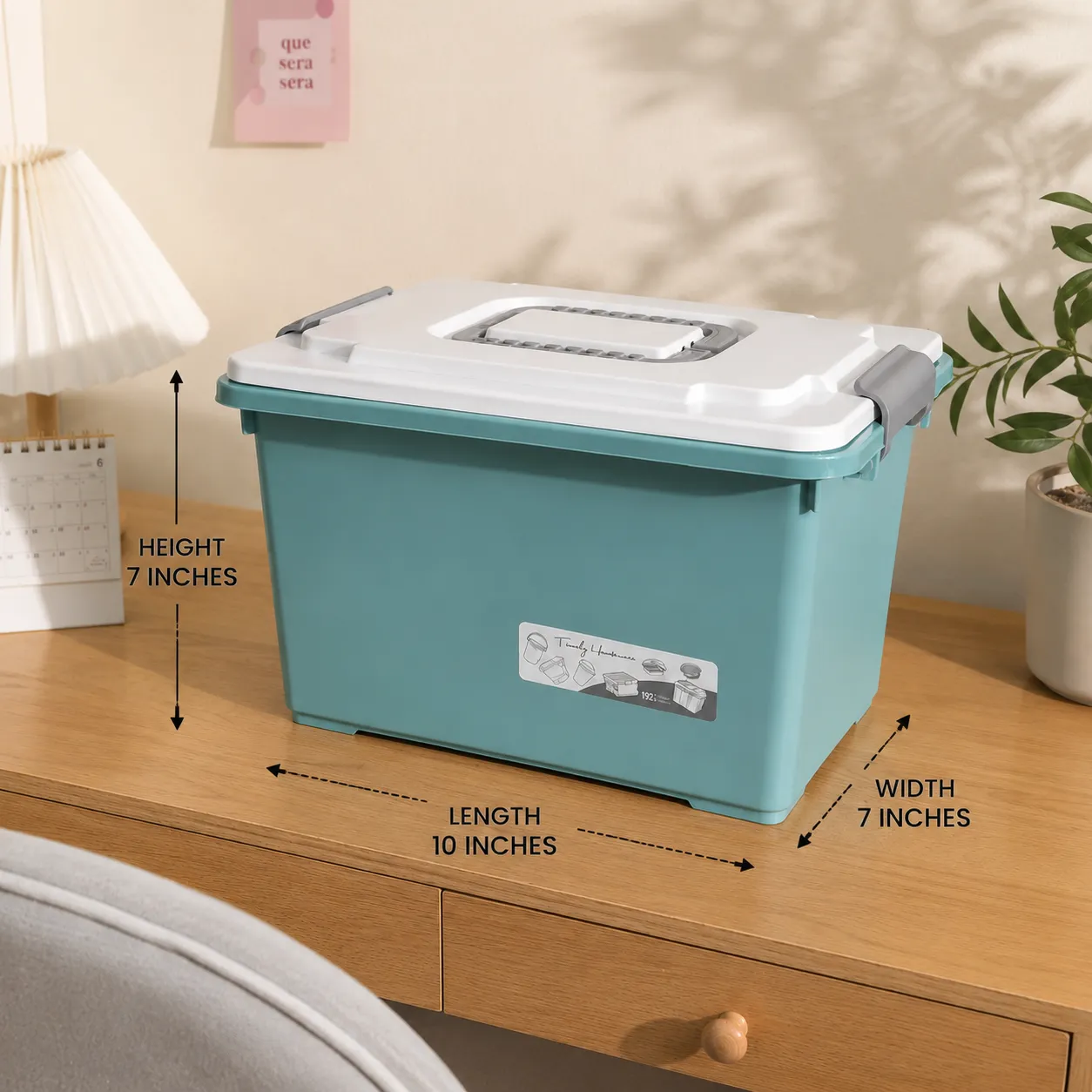 Storage bin with locking lid 6