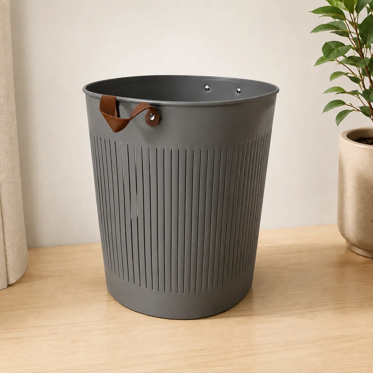 Ribbed Laundry Basket 3