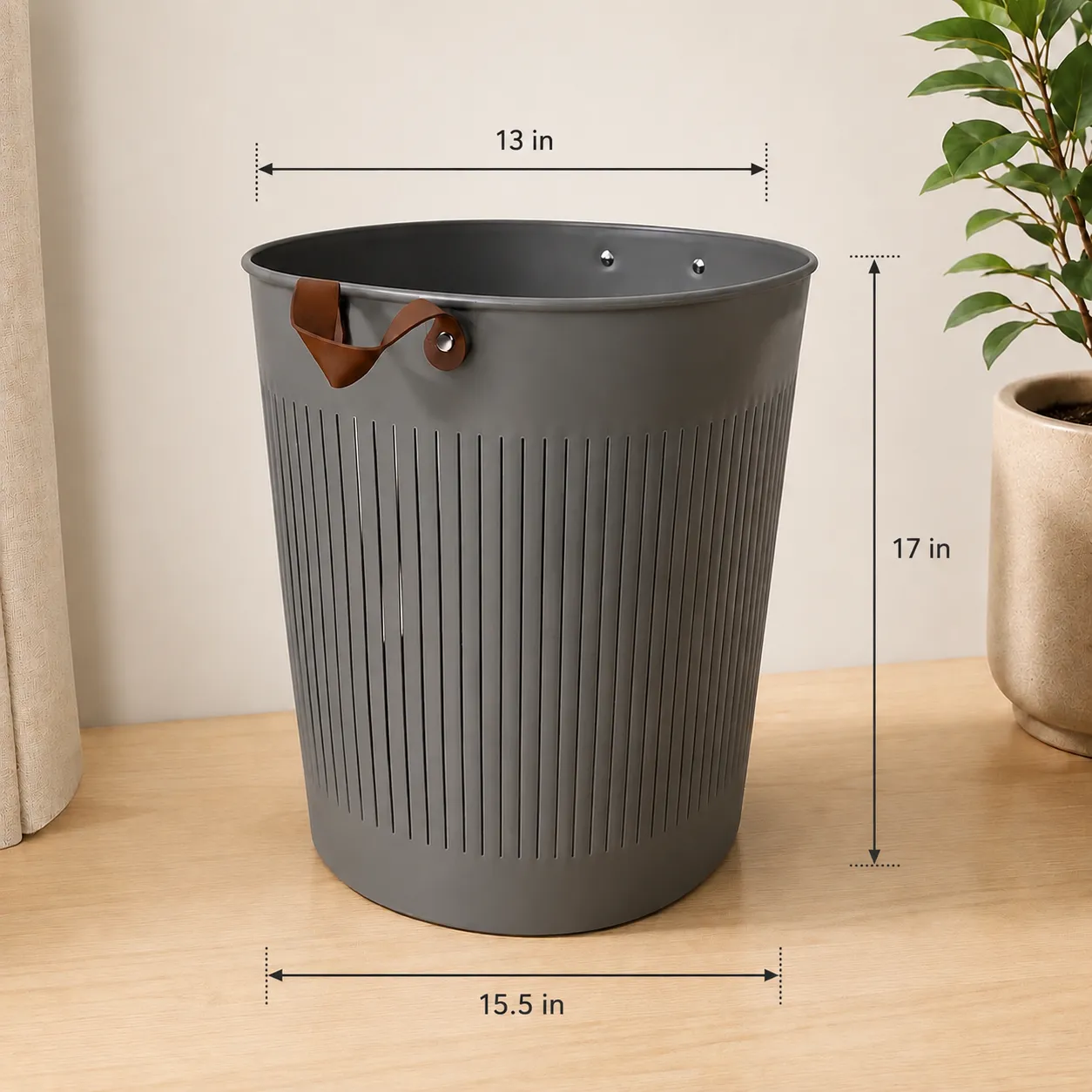 Ribbed Laundry Basket 4
