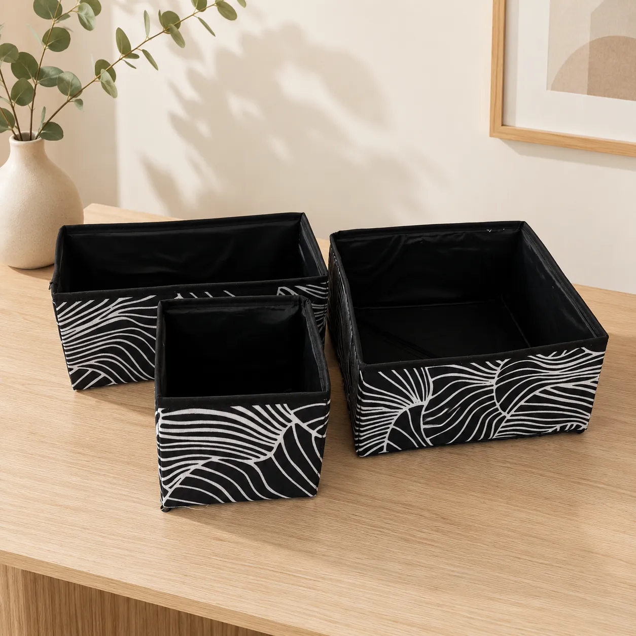 Black Storage Cloth Set of 3 2