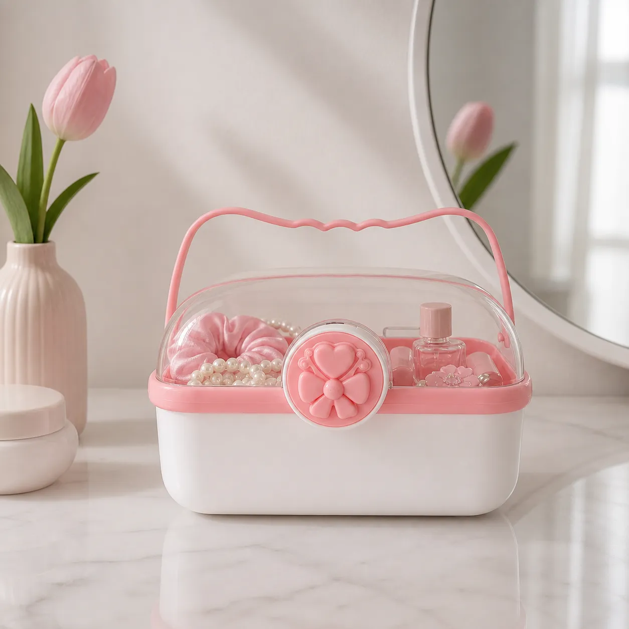 Flower lock Storage Box(with compartments 2