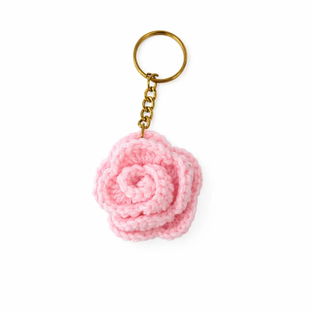 Rose Crochet KeyChain 2