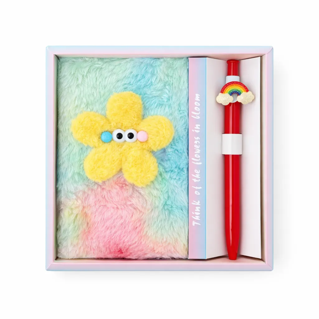 Soft Fur A6 Diary With Pen 3