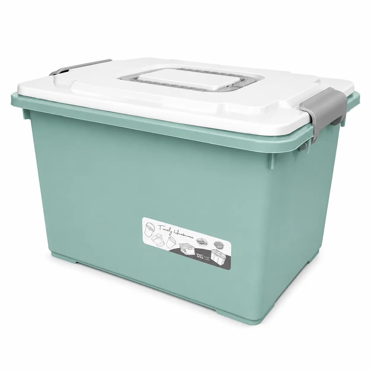 Storage bin with locking lid 4