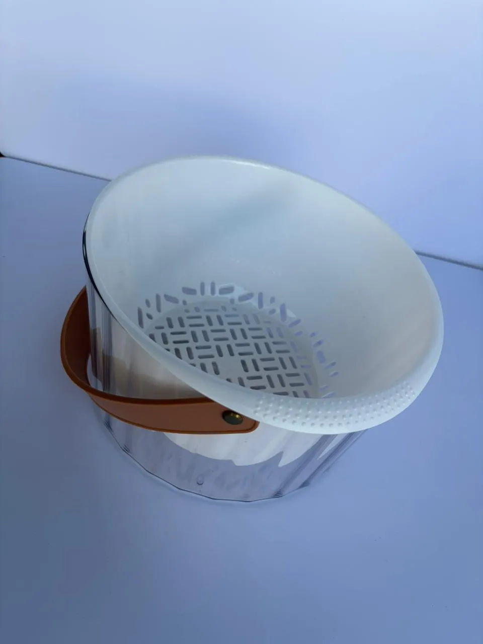 Transparent Acrylic Kitchen Strainer Basket with Inner Drain Tray | Multi-Use (Assorted) 2